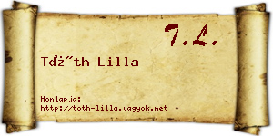 Tóth Lilla névjegykártya