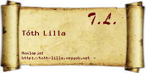 Tóth Lilla névjegykártya
